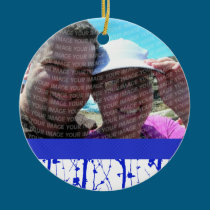 Blue Spring Blossoms Save The Date ornaments
