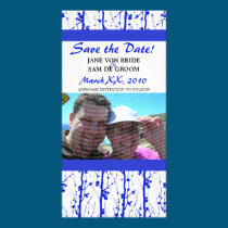 Blue Spring Blossoms Save The Date photo cards