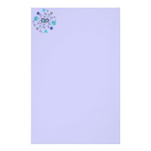 Blue Spring Flower Garden Stationery
