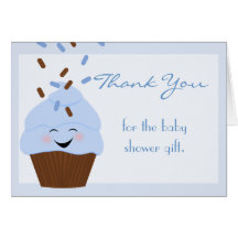 Blue Sprinkles Thank You Card