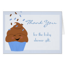 Blue Sprinkles Thank You Card