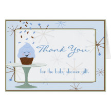 Blue Sprinkles Thank You Card
