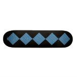 Blue Square Spirals Skate Deck