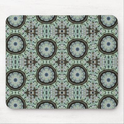 blue stained glass repeats mousepad by craftyheffalump