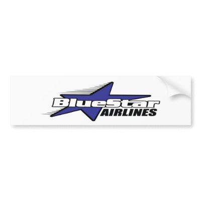 Blue Star Airlines Bumper Stickers by bluestarairlines
