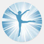 Blue Star Dancer Round Sticker