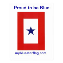 Blue Star Flag Postcard