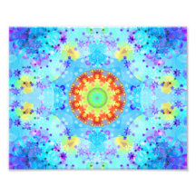 Blue Star Hippy Mandala Patterned Photo