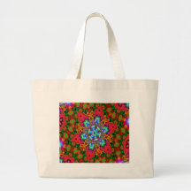 Blue Star Kaleidiscope Canvas Bags