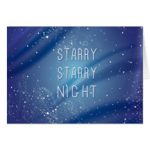 Blue Starry Night Dream Quote Greeting Cards