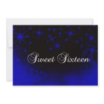 Blue Starry Night Sweet Sixteen Personalized Announcement