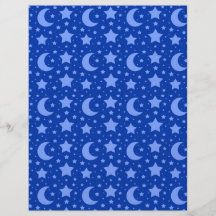 blue stars and moon patterns full colour flyer