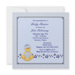Blue Stars Blue Overalls Boy Shower Personalized Invite