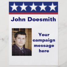 Blue Stars Election Campaign Flyer Template