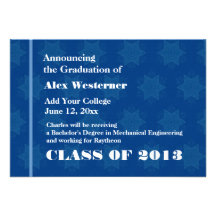 Blue Stars New Grad Announcement Any Year G200B