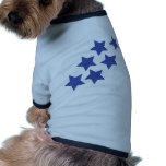 blue stars rain pet tshirt