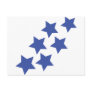blue stars rain postcard