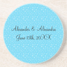 Blue stars wedding favours beverage coasters