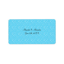 Blue stars wedding favours personalized address label