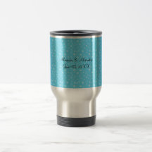 Blue stars wedding favours mugs