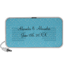 Blue stars wedding favours travel speaker