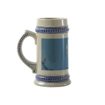 Blue Stein Mug Blue Sky White Magnolia Flower gift