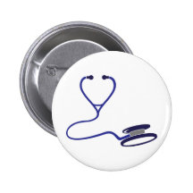 Blue stethoscope buttons