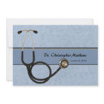 Blue Stethoscope - Graduation Invitation