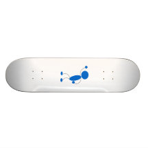 Blue Stick Figure Yelling Skateboards