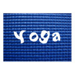 Blue Sticky Yoga Mat & Wood Floor Business Cards
