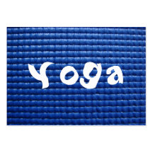 Blue Sticky Yoga Mat & Wood Floor Business Cards