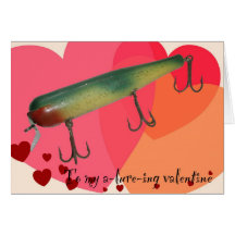 Blue Streak Vintage Lure Hearts Valentine Card