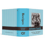 Blue Stripe Family Photo Recipe Binder
