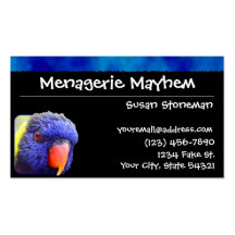 Blue Stripe Rainbow Lorikeet Business Cards