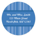 Blue Stripes Address Label - Revised