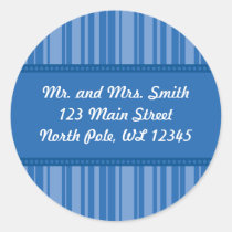 Blue Stripes Address Label - Revised stickers