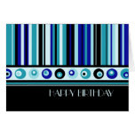 Blue Stripes Business From Group Birthday Card