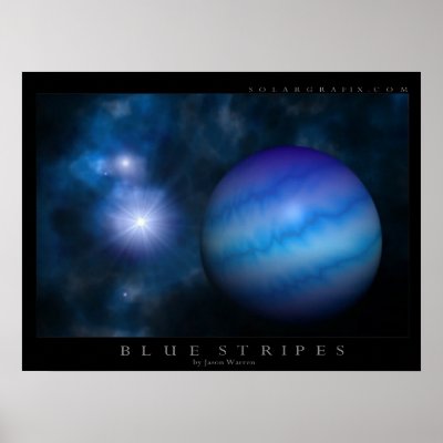 Blue Stripes Print by jmwarren