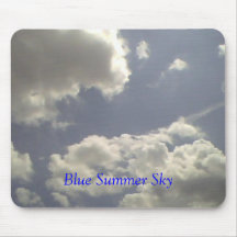 Blue Summer Sky Mouse Pad