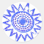 Blue Sun in Lights Grunge Cutout Sticker