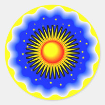 Blue Sun Sticker