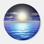 Blue Sunrise Refrigerator Magnet