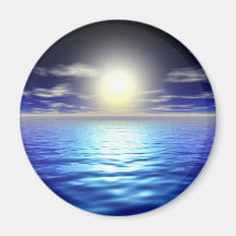 Blue Sunrise Refrigerator Magnet