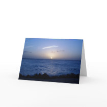 Blue Sunset Greeting Card