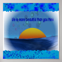 Blue sunset print