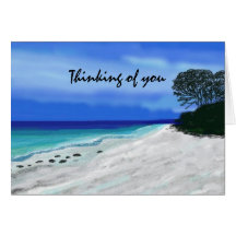 Blue Sunset  Thinking of You Cards
