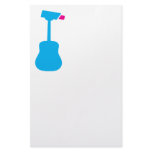 Blue surveillance guitar stationery