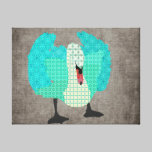 Blue Swanky Swan Grey  Art Canvas canvas prints