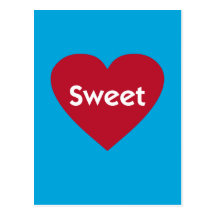 Blue 'Sweet Heart' Valentine Postcard