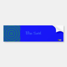 Blue Swirl Bumper Sticker